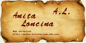 Anita Lončina vizit kartica